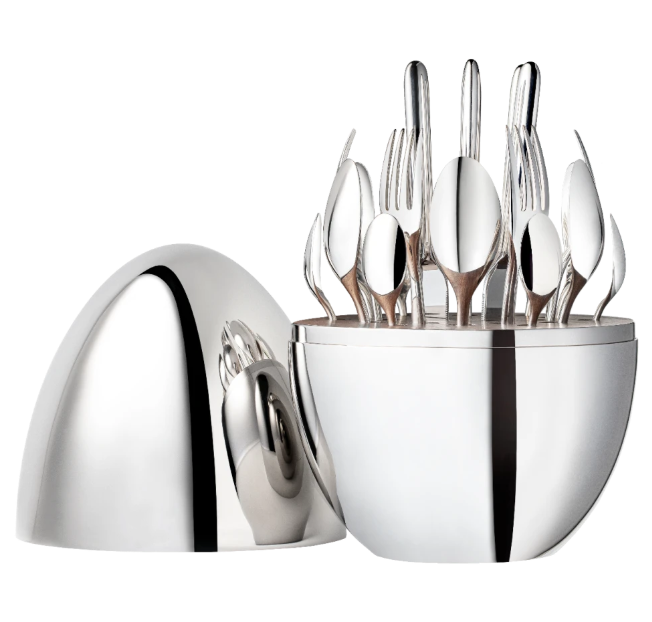 Mood Egg Silver Tableware Set