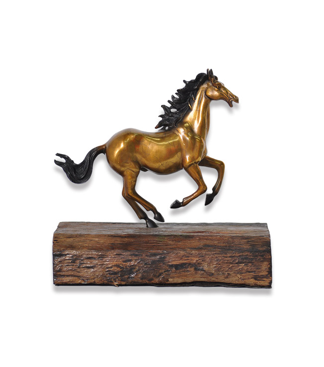 Copper horse ornament