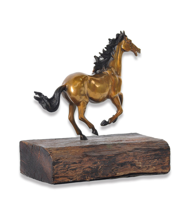 Copper horse ornament