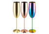 Stainless steel colorful tall red wine glass